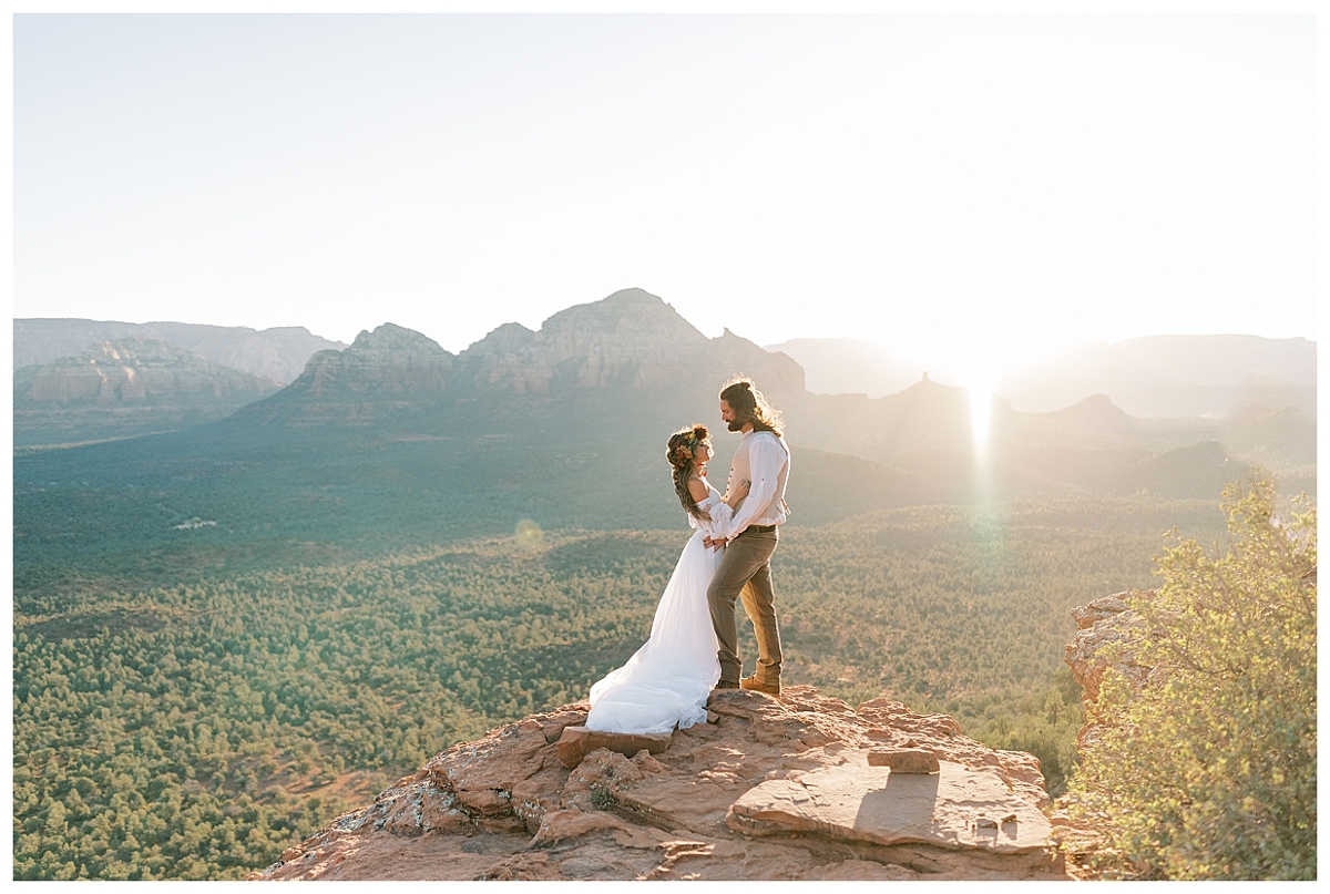 an epic sunrise elopement in Sedona Arizona by Xsperience Photography