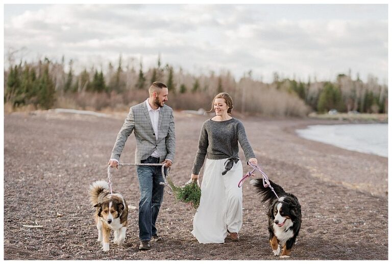 Superior Shores Resort Wedding in Two Harbors Minnesota, Duluth wedding photographer, sunset on Lake Superior, dogs at your wedding, dog friendly resort in Minnesota,