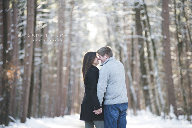 winter engagement session