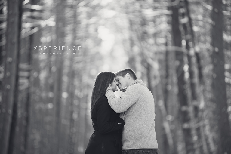 winter engagement session