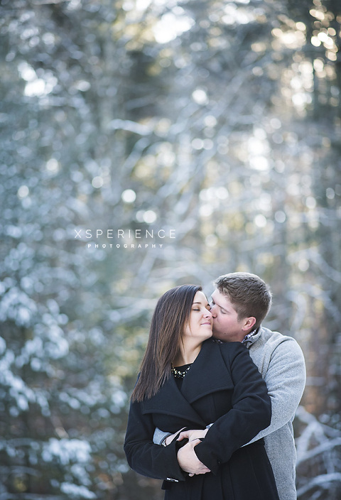 winter engagement session